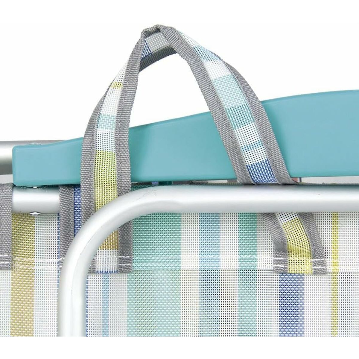 Fällbar stol med nackstöd 80 x 65 x 45 cm Multipla positioner Randig - 3