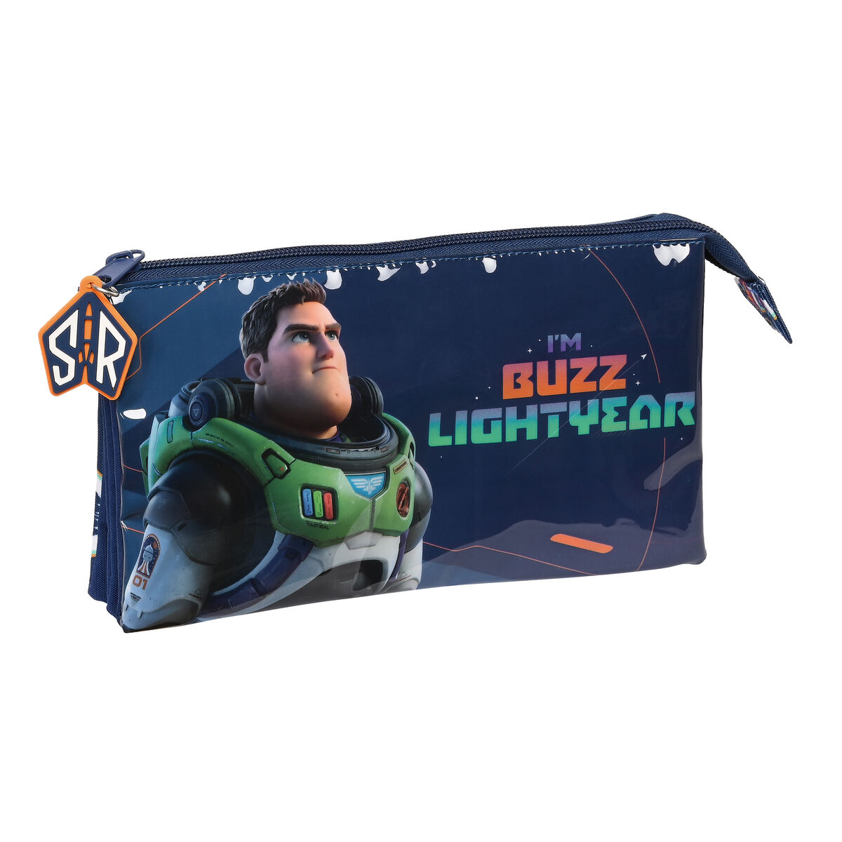 Tredubbel Carry-all Buzz Lightyear Marinblå (22 x 12 x 3 cm)