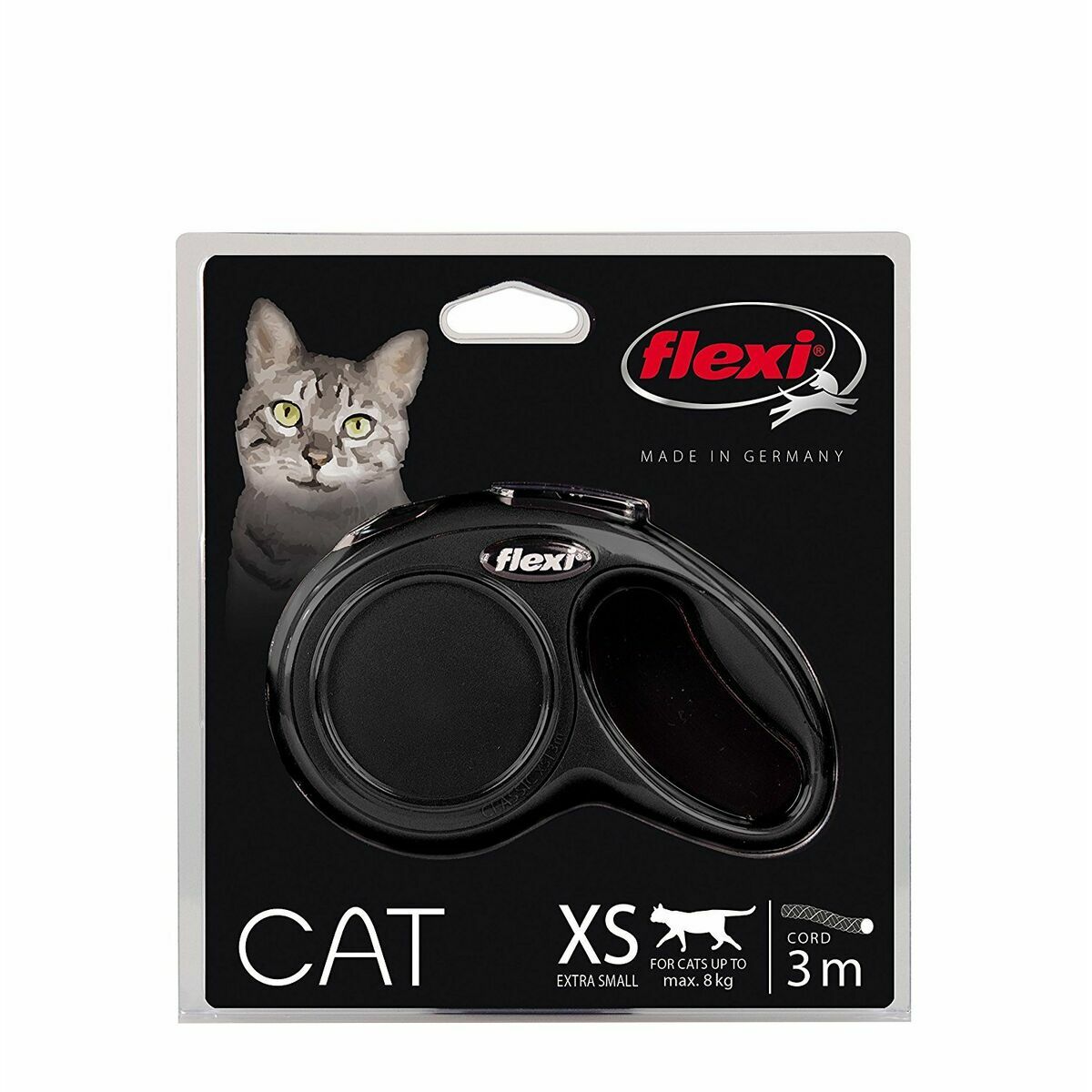Katt koppel Flexi Svart XS - 2
