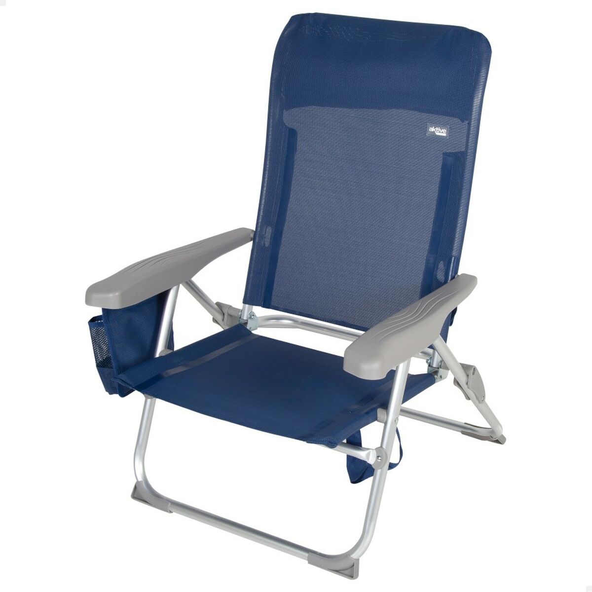 Strandstol Aktive Slim Hopfällbar Marinblå 47 x 87 x 58 cm (2 antal) - 2