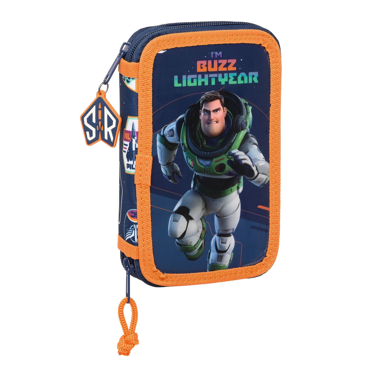 Dubbelt pennfodral Buzz Lightyear Marinblå (28 Delar) - 6