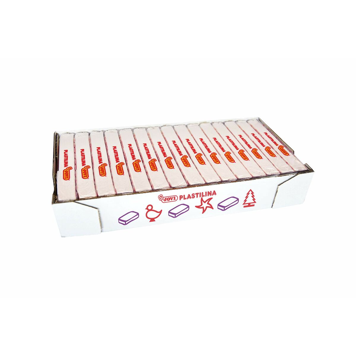 Modellera i stavar Jovi School 150 g Vit (15 Delar) - 3