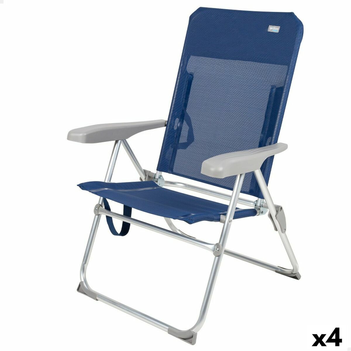 Strandstol Aktive Marinblå 47 x 94 x 60 cm (4 antal)