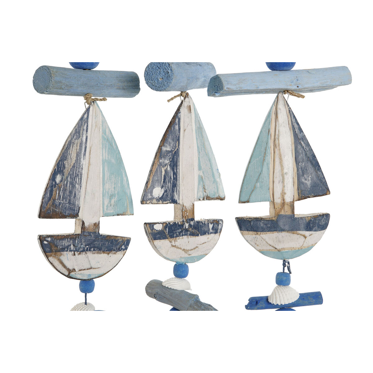 Hängdekoration Home ESPRIT Blå Vit Medelhavs 26 x 2 x 47 cm (2 antal) - 3