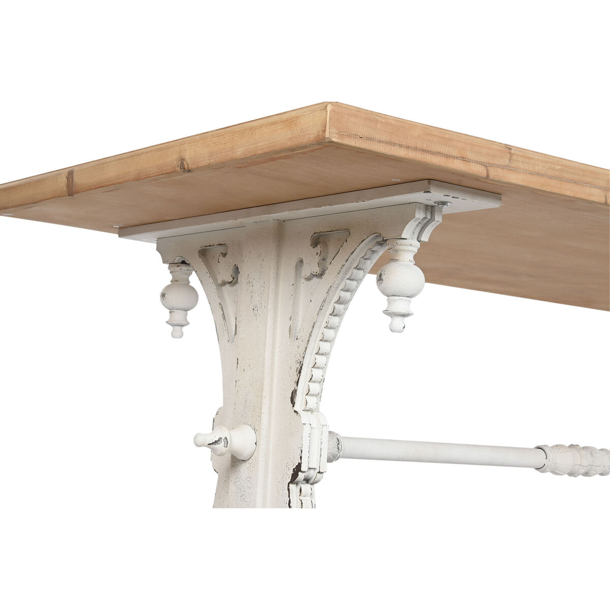 Matsalsbord Home ESPRIT Vit Naturell Gran Trä MDF 180 x 90 x 76 cm - 5