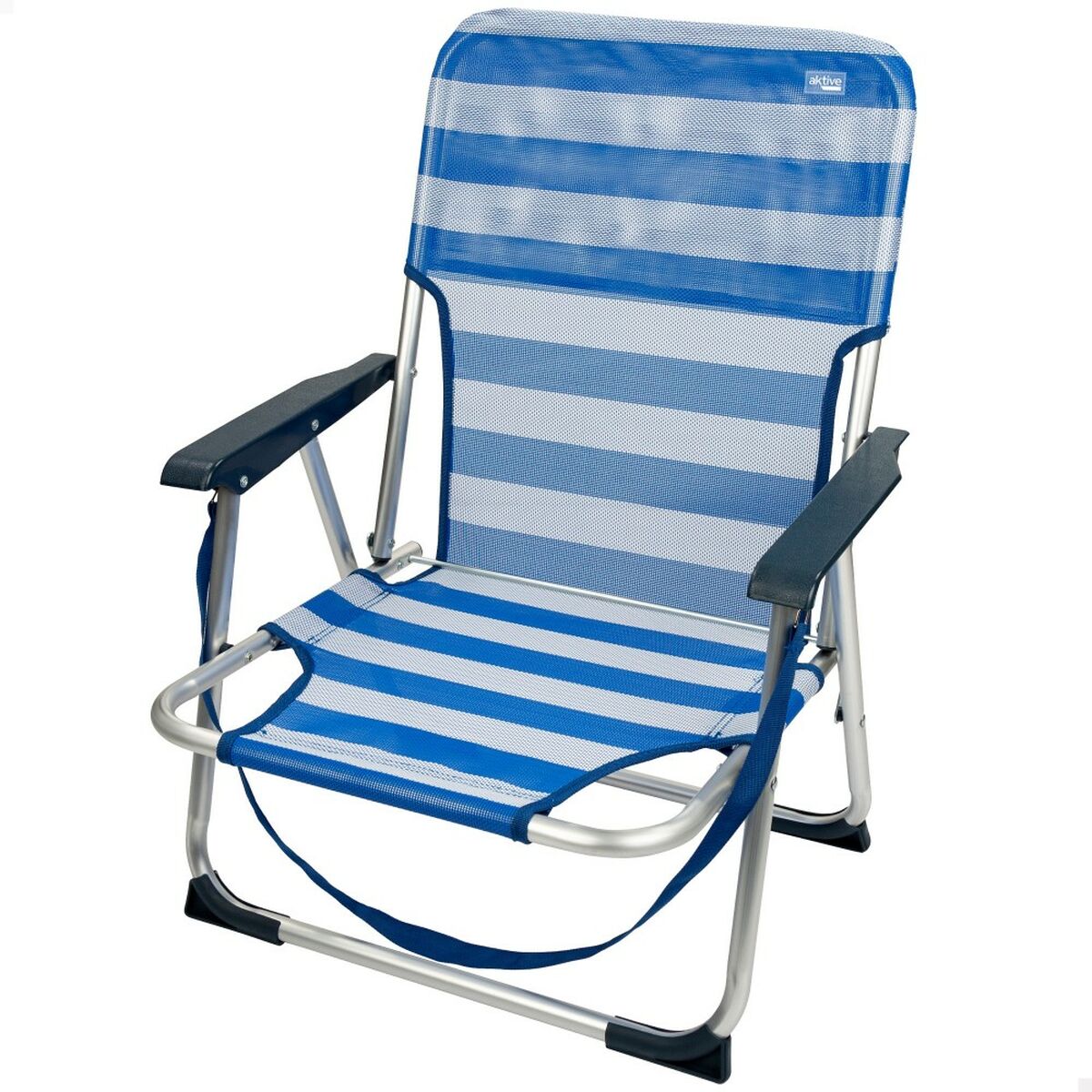 Strandstol Aktive Hopfällbar Blå 44 x 72 x 35 cm (4 antal) - 9