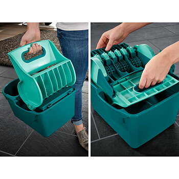 Mop with Bucket Leifheit Blå Plast Sammansatt 8 L