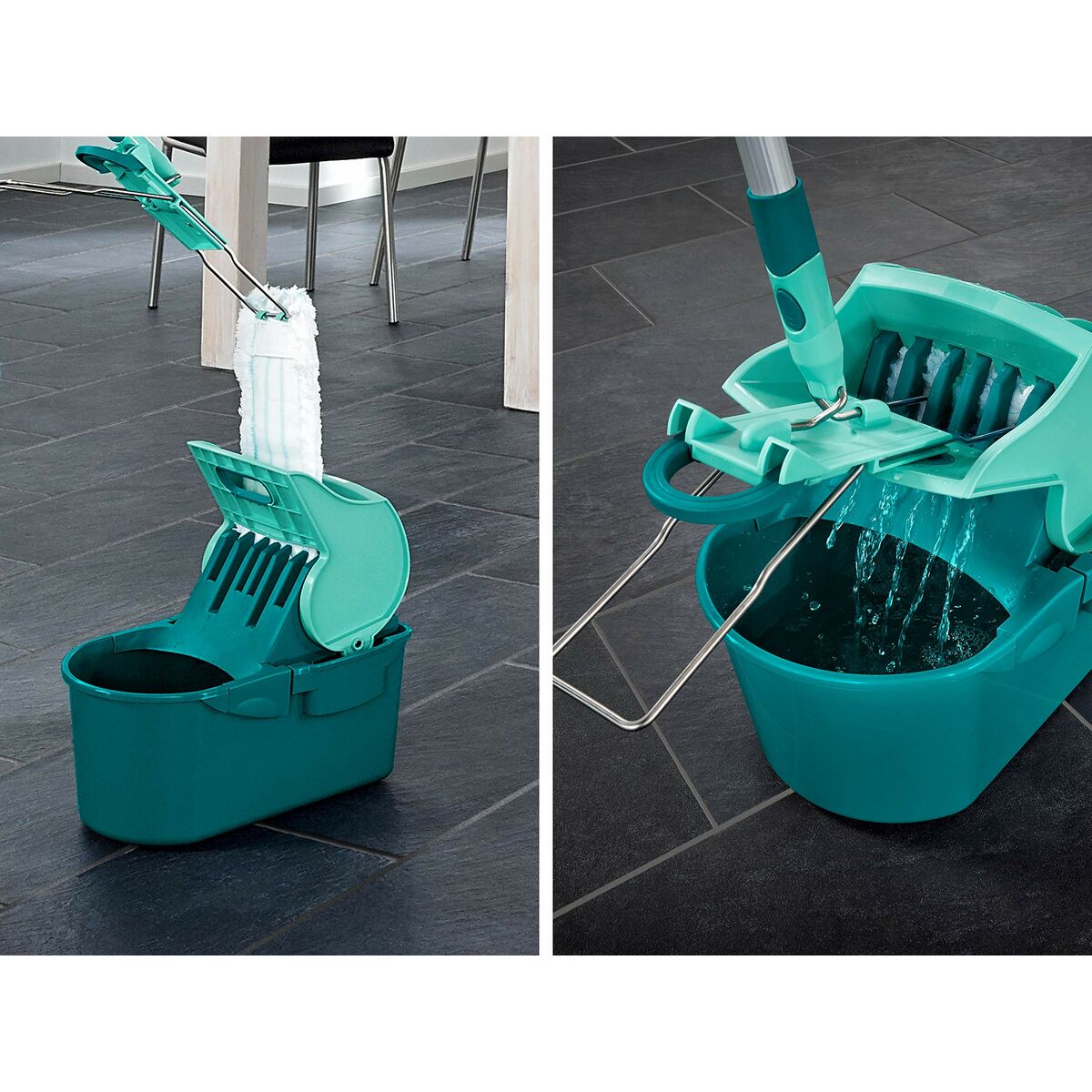 Mop with Bucket Leifheit Blå Plast Sammansatt 8 L - 6
