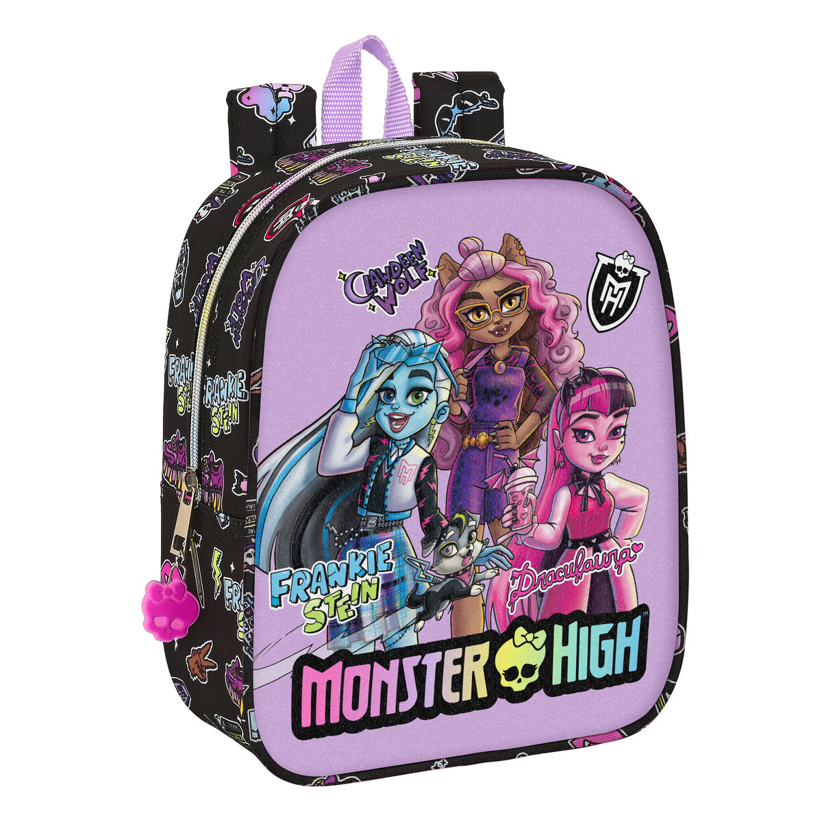 Skolryggsäck Monster High Creep Svart 22 x 27 x 10 cm - 3