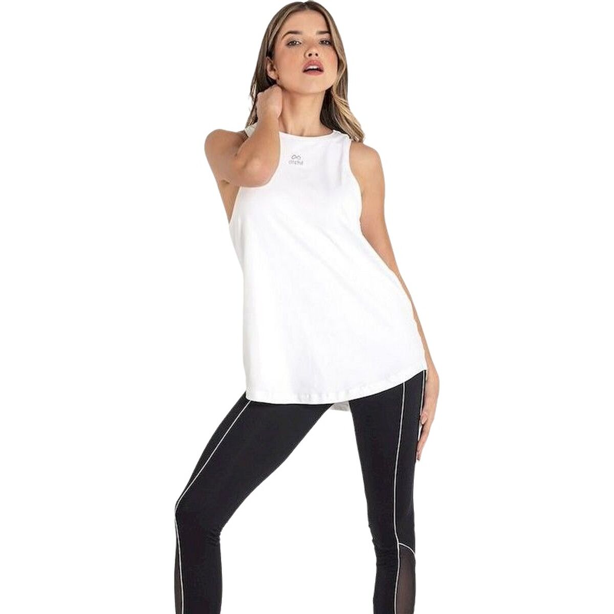 Ärmlös sporttröja Dam Ditchil Dictchil Tank Top Energy Mujer Vit