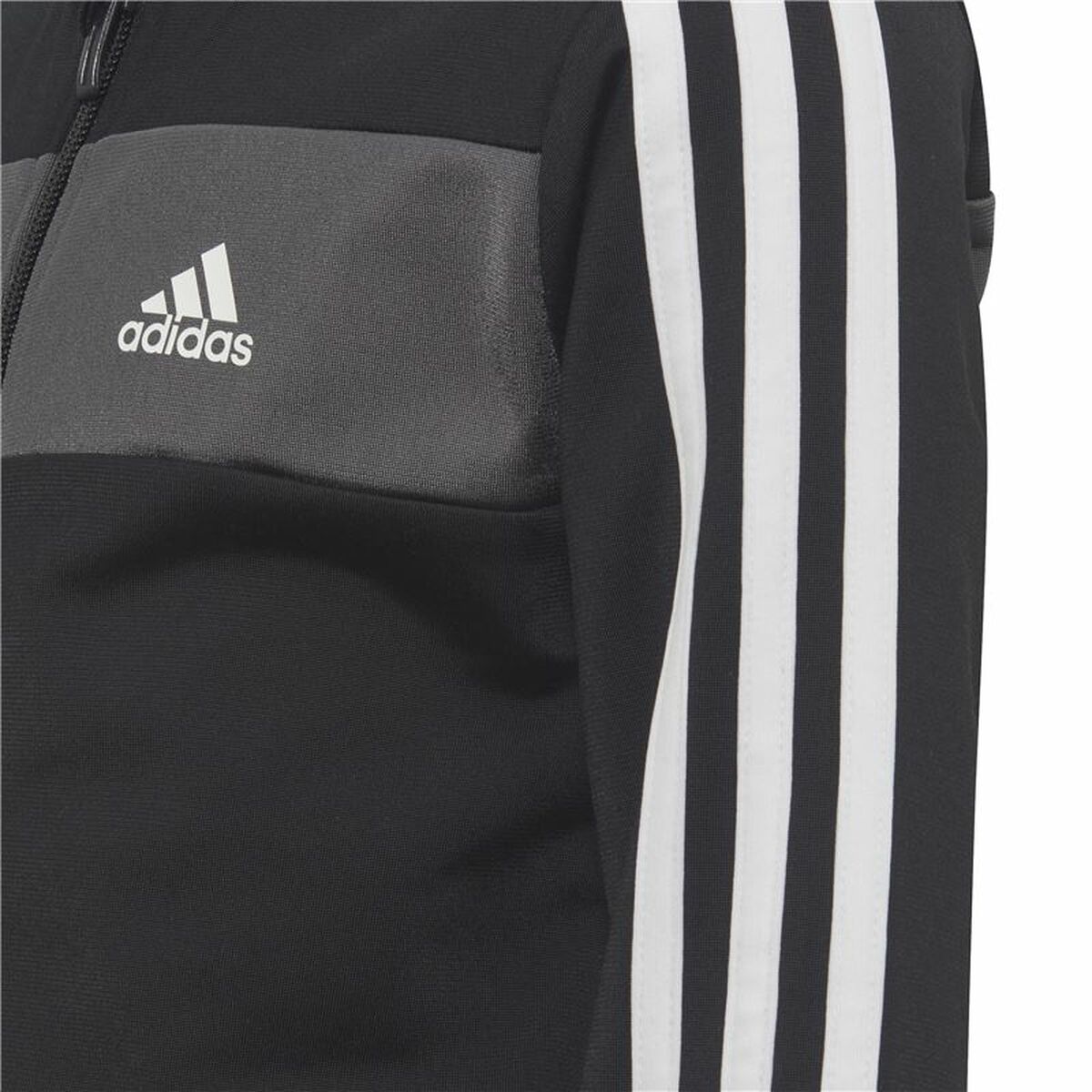 Träningsoverall, Barn Adidas Essentials Shiny 3 Stripes Svart - 4