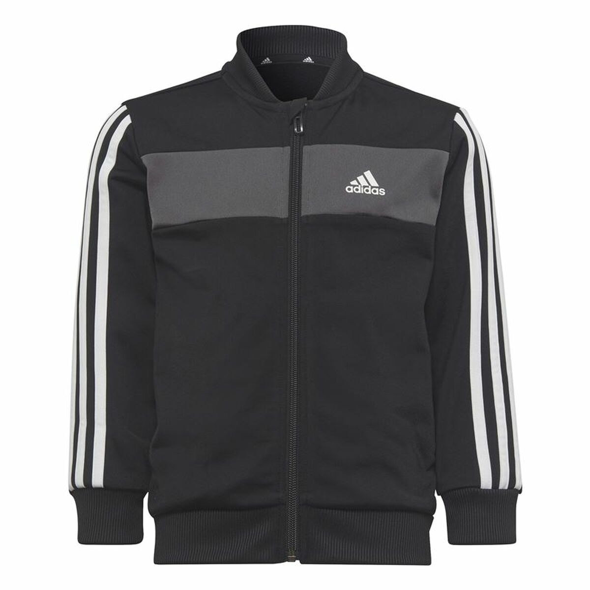 Träningsoverall, Barn Adidas Essentials Shiny 3 Stripes Svart - 7
