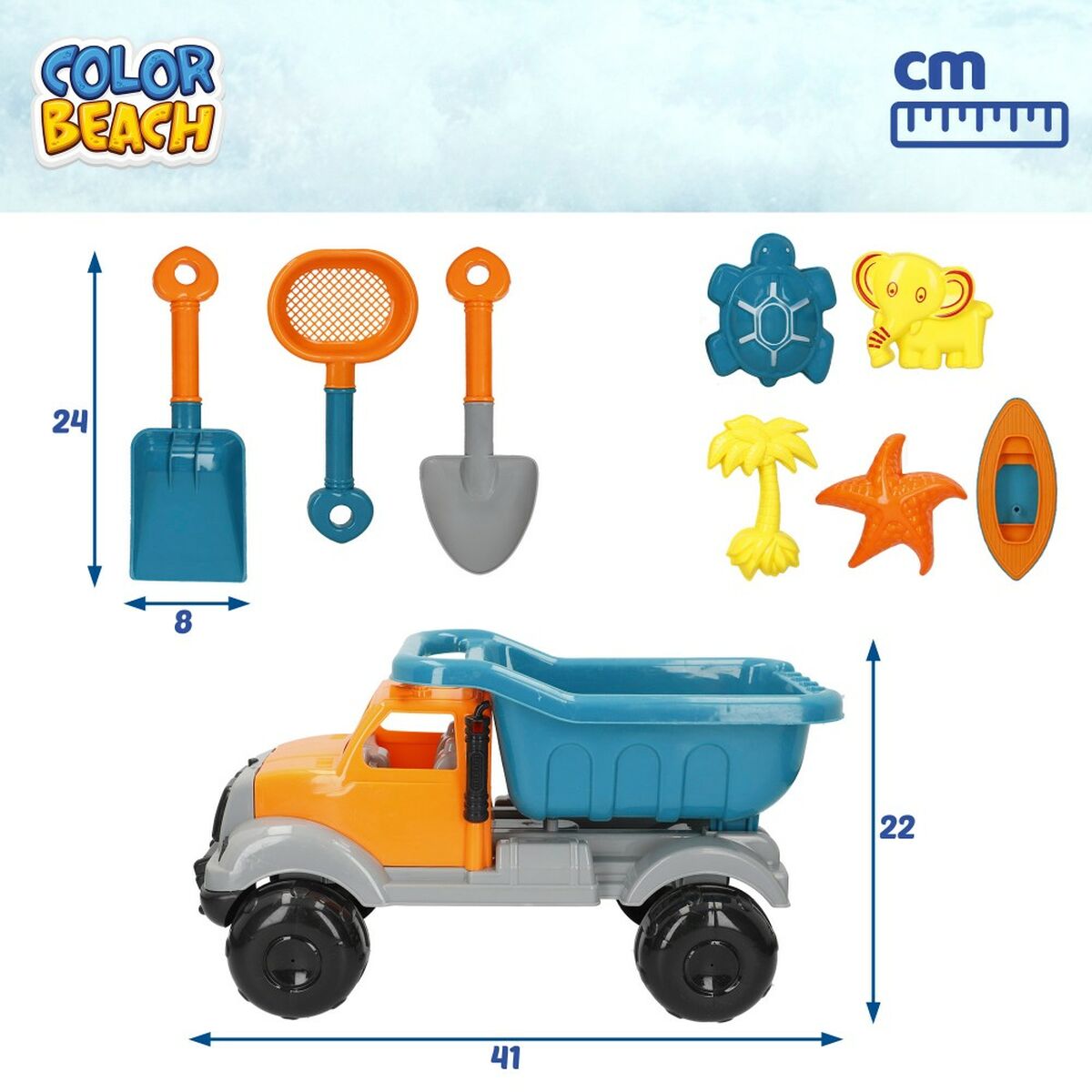 Strandleksaker set Colorbaby 40 x 22 x 20 cm (4 antal) - 5
