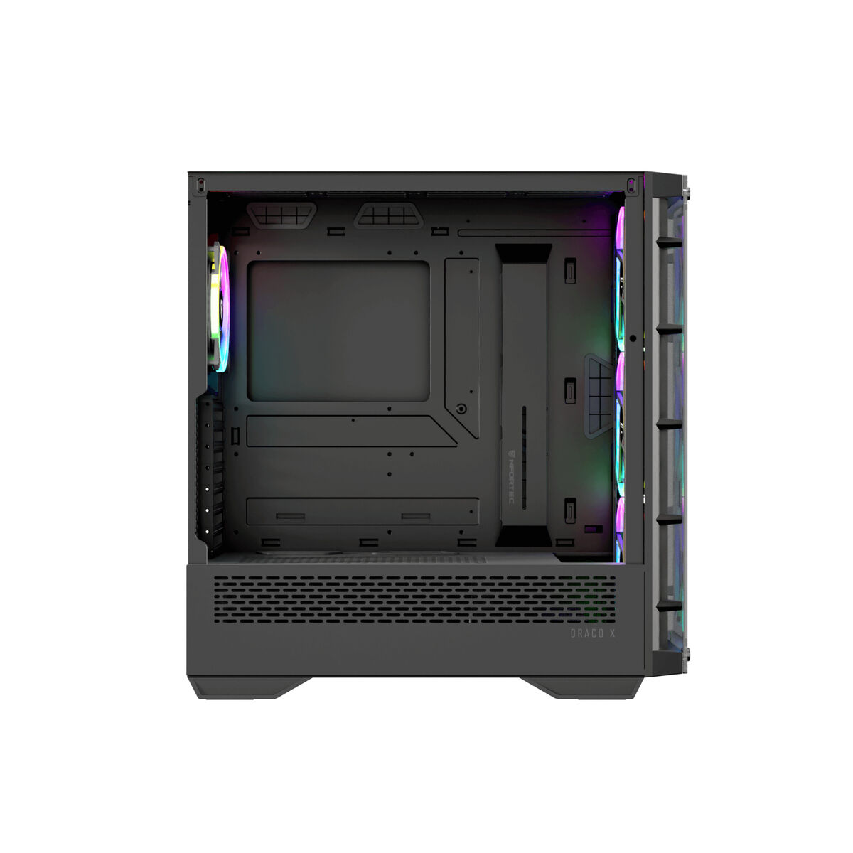 ATX Semitorn Nfortec NF-CS-DRACOX-B Svart