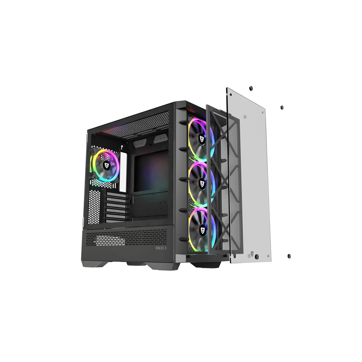 ATX Semitorn Nfortec NF-CS-DRACOX-B Svart - 4