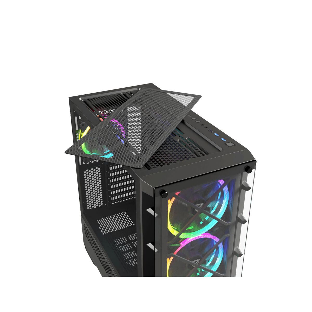 ATX Semitorn Nfortec NF-CS-DRACOX-B Svart - 3