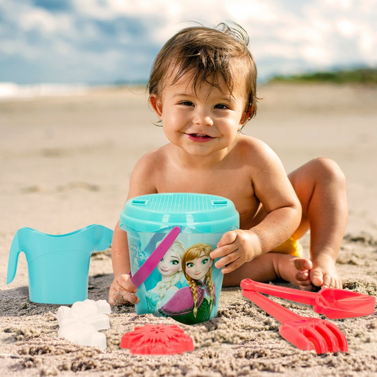 Strandleksaker set Frozen 18 x 16 x 18 cm (12 antal) - 3