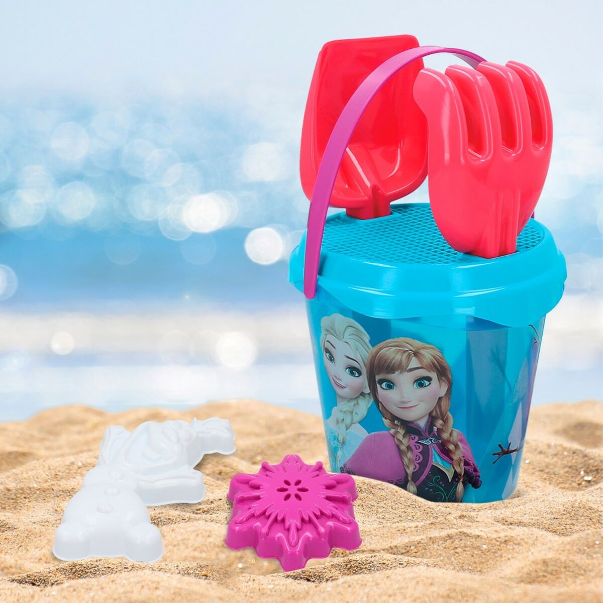 Strandleksaker set Frozen 18 x 16 x 18 cm (12 antal) - 5