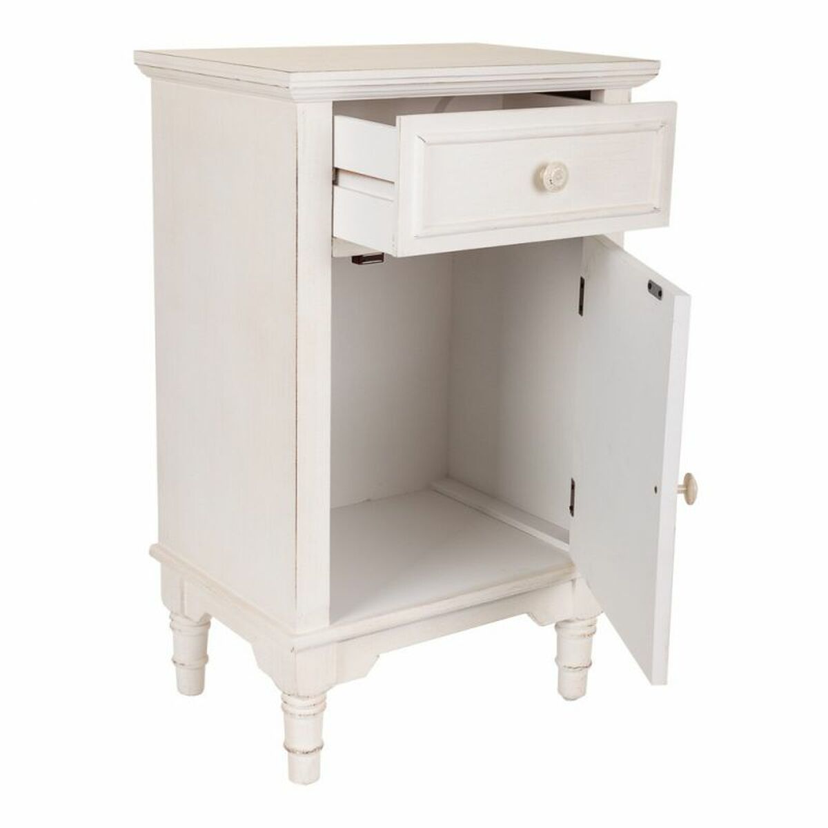 Nattduksbord Alexandra House Living Vit 32 x 74 x 46 cm - 4
