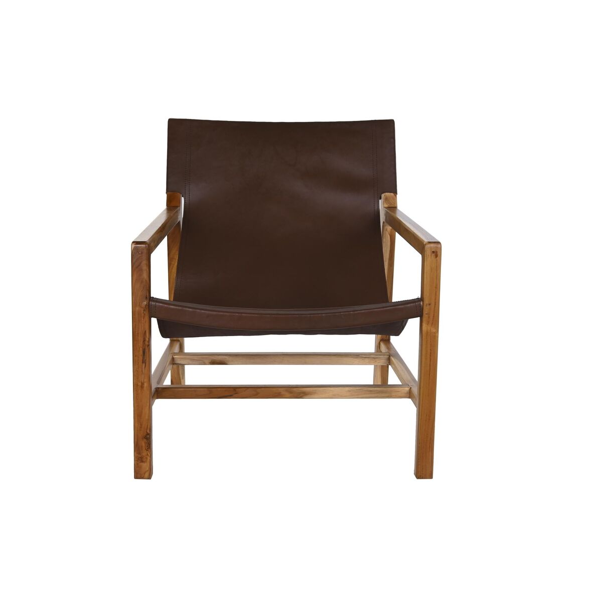 Fåtölj DKD Home Decor Naturell Mörkbrun Teak 66 x 73 x 77 cm - 5