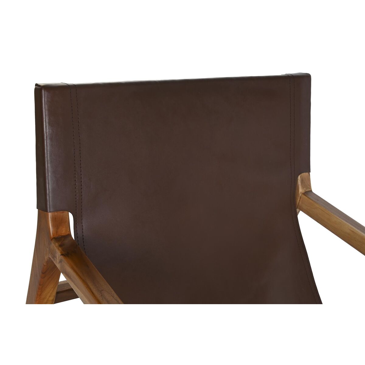 Fåtölj DKD Home Decor Naturell Mörkbrun Teak 66 x 73 x 77 cm - 3