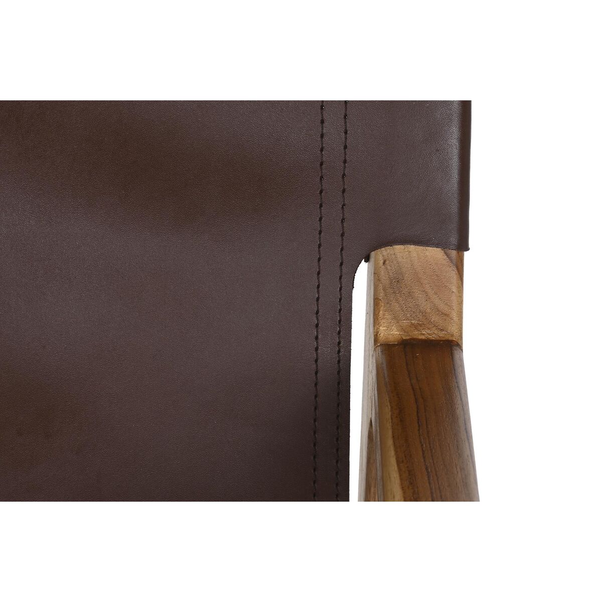 Fåtölj DKD Home Decor Naturell Mörkbrun Teak 66 x 73 x 77 cm - 4