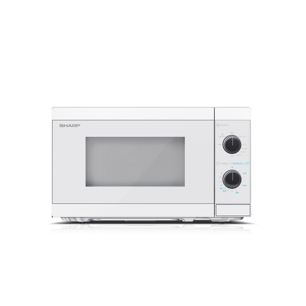 Mikrovågsugnen Sharp YCMG01EC Vit Glas 800 W 20 L