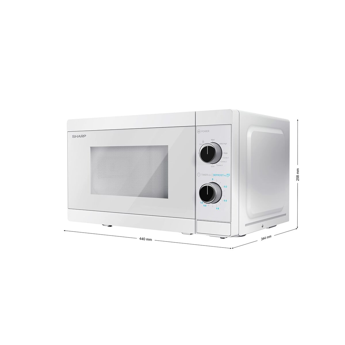 Mikrovågsugnen Sharp YCMG01EC Vit Glas 800 W 20 L - 3
