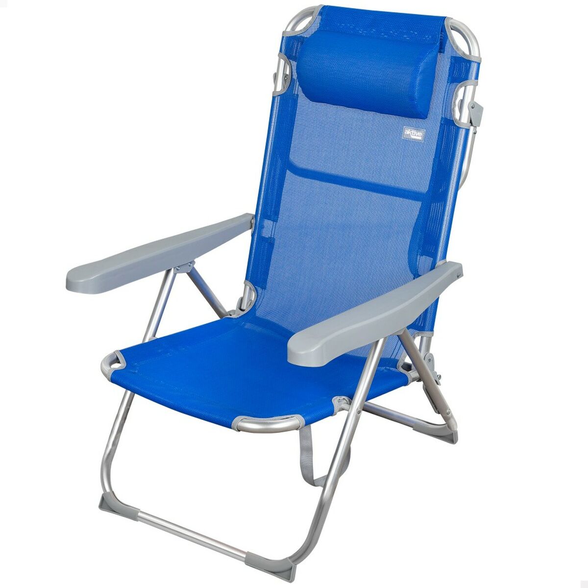 Strandstol Aktive Hopfällbar Blå 48 x 90 x 60 cm (2 antal) - 9