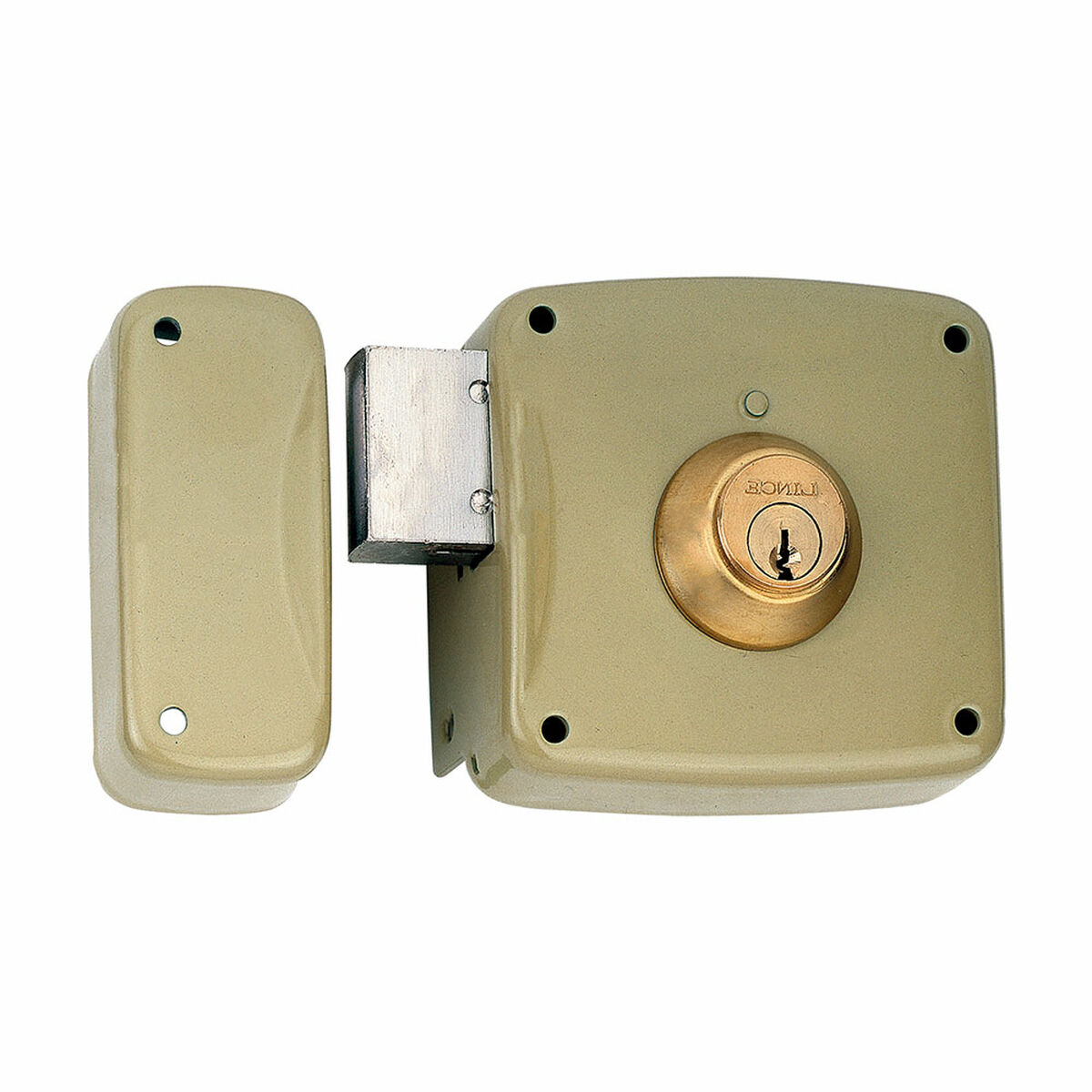 Bultlås Lince 5124a-95124ahe08i Stål Vänster 80 mm Att lägga ovanpå