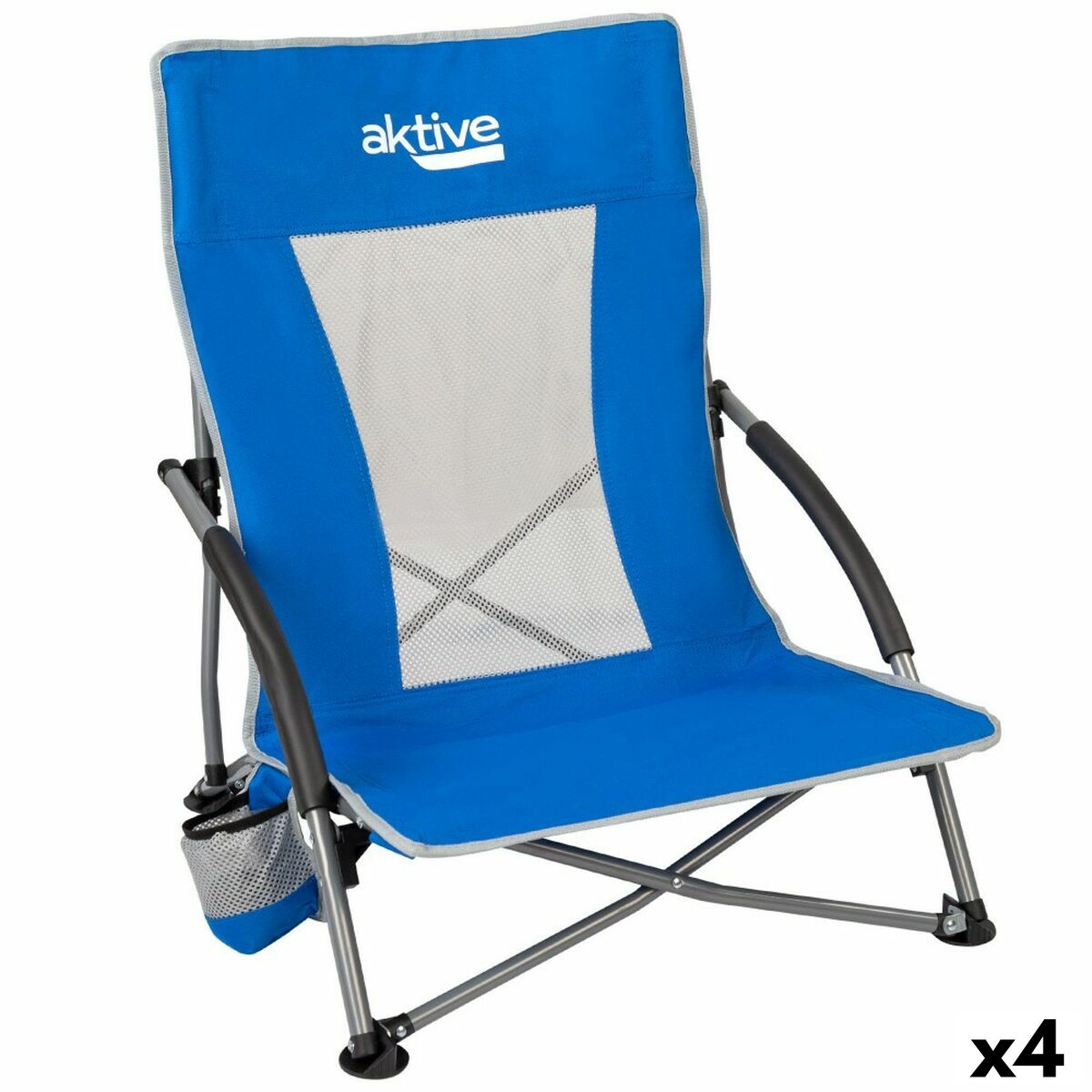 Strandstol Aktive Blå 50 x 67 x 51 cm (4 antal)