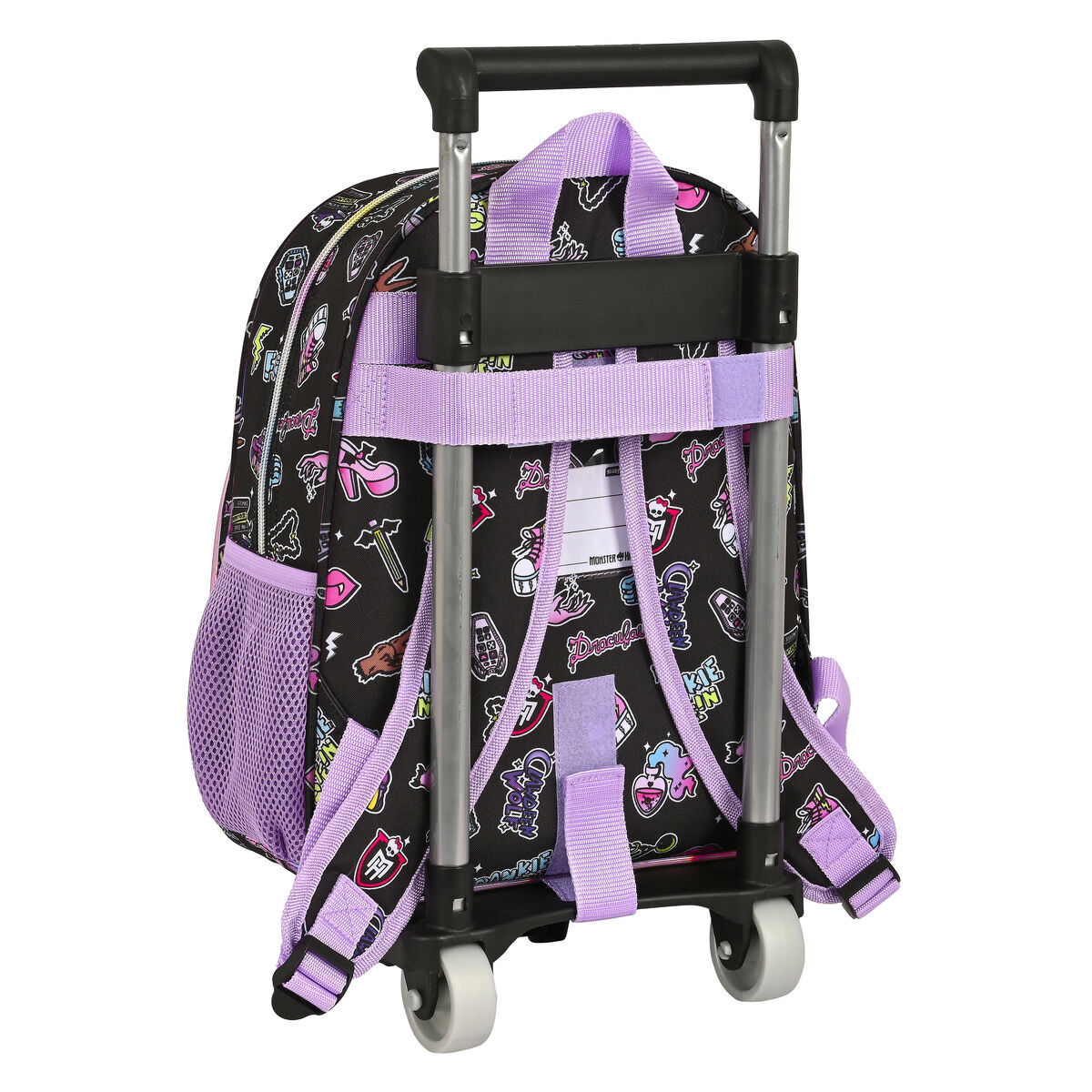 Skolväska med hjul Monster High Creep Svart 28 x 34 x 10 cm - 4