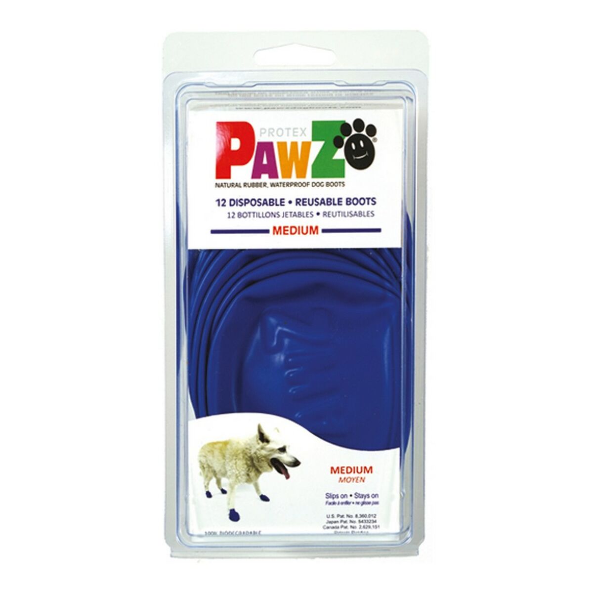 Skor Pawz Hund 12 antal Blå Storlek M - 4