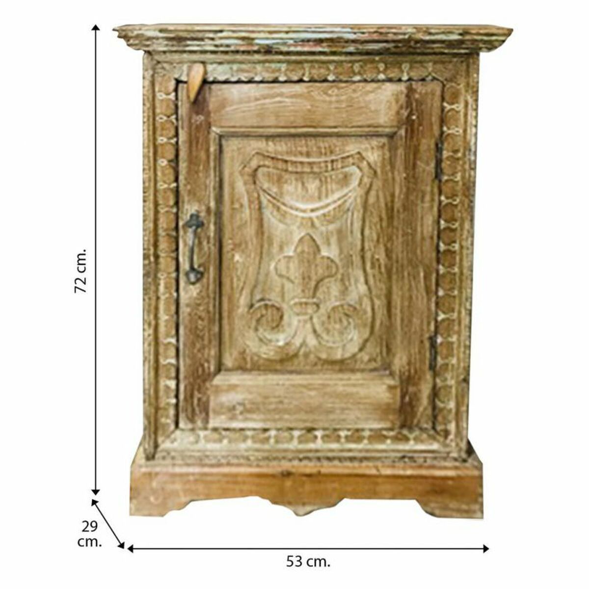 Nattduksbord Alexandra House Living Brun 29 x 72 x 53 cm - 4