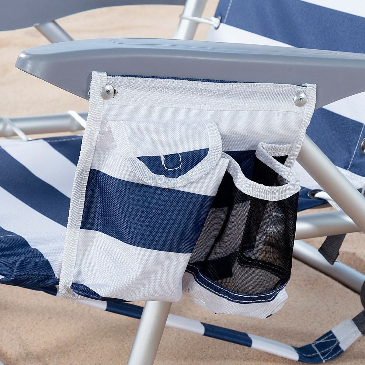 Strandstol Aktive Blå Vit 50 x 76 x 45 cm (2 antal) - 4