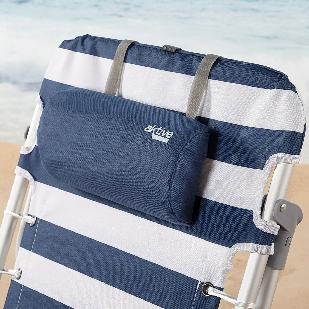Strandstol Aktive Blå Vit 50 x 76 x 45 cm (2 antal) - 7