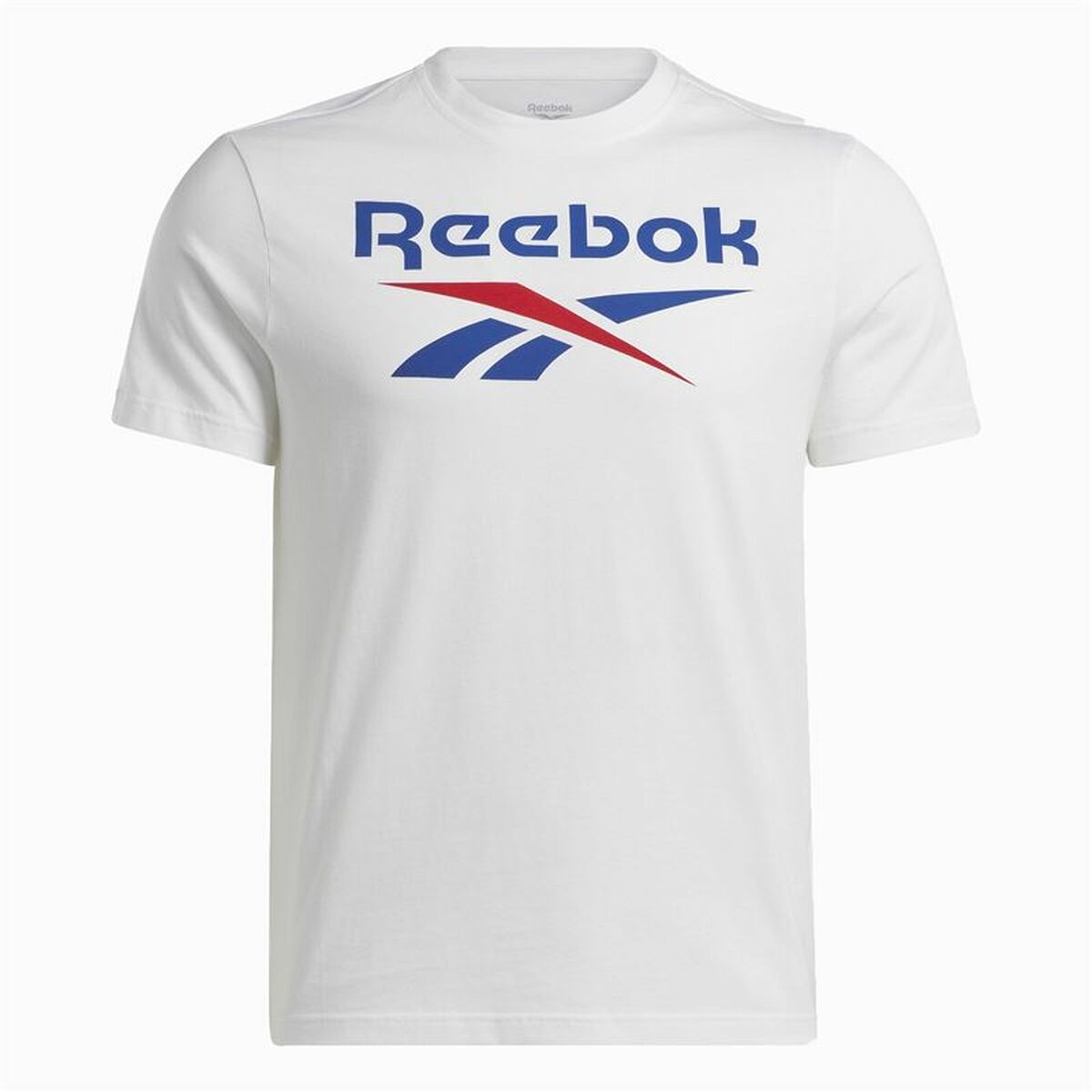 T-shirt med kortärm Herr Reebok Identity Big Stacked Logo Vit