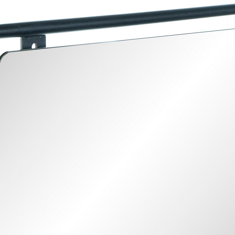 Väggmonterad rockhängare DKD Home Decor Svart Metall Loft 40 x 9 x 72 cm (1 antal) - 2