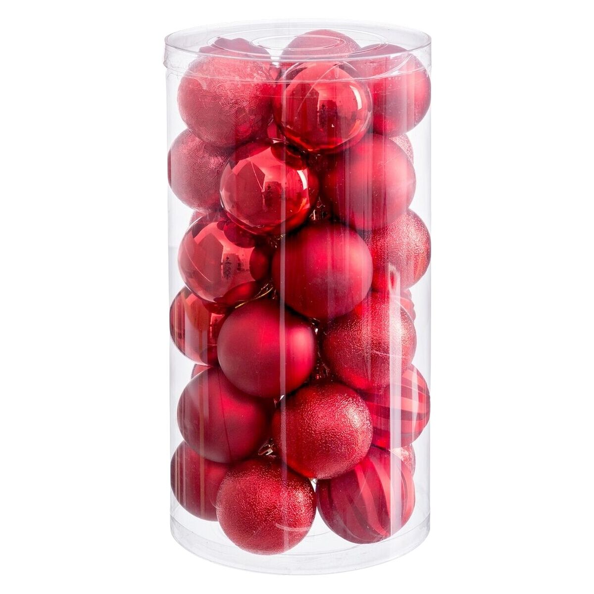Julgranskulor Röd Plast Ø 6 cm (30 antal) - 2