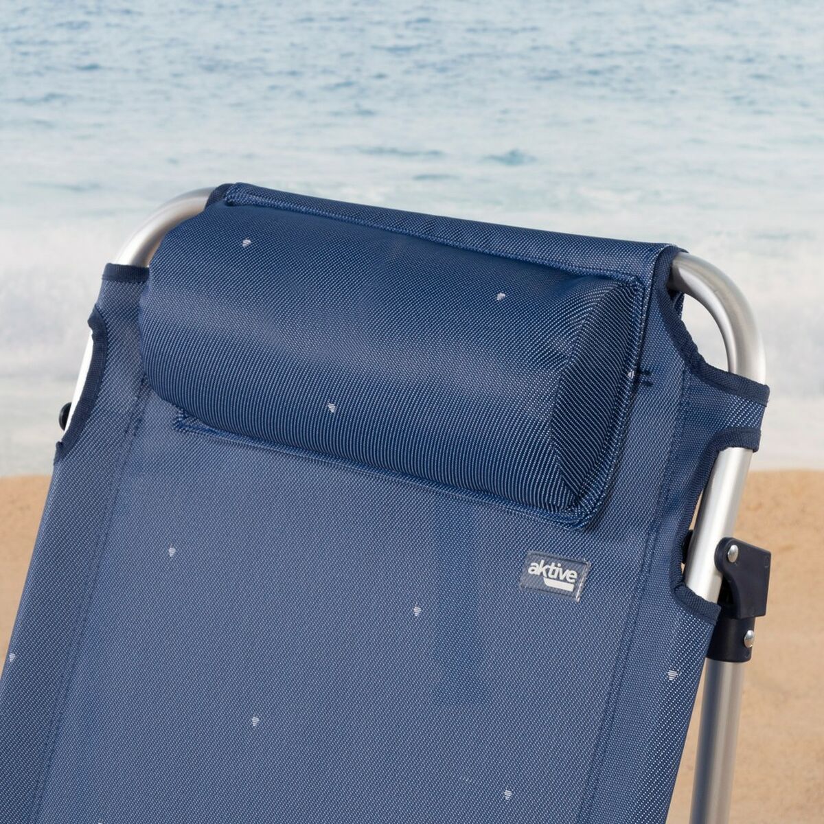 Strandstol Aktive Hopfällbar Marinblå 51 x 76 x 45 cm (2 antal) - 6