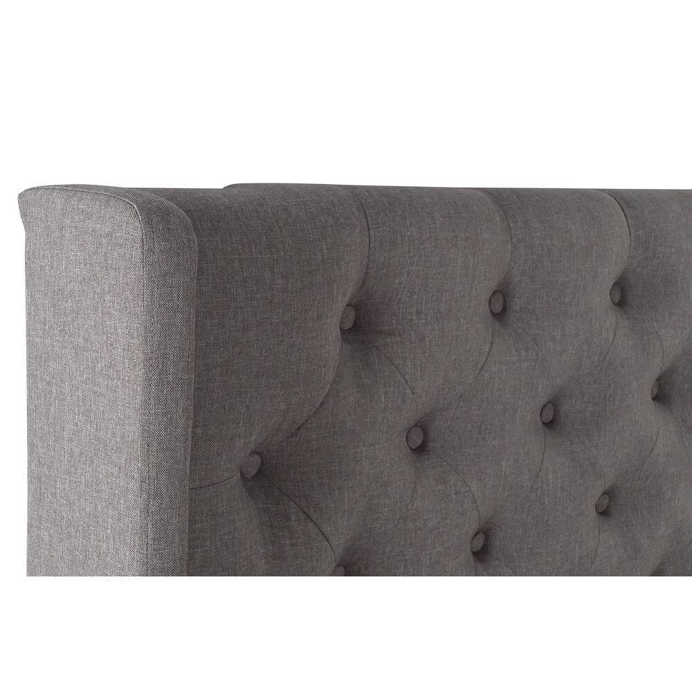 Sänggavel DKD Home Decor Grå Plast 194 x 20 x 170 cm - 2