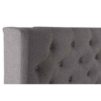 Sänggavel DKD Home Decor Grå Plast 194 x 20 x 170 cm