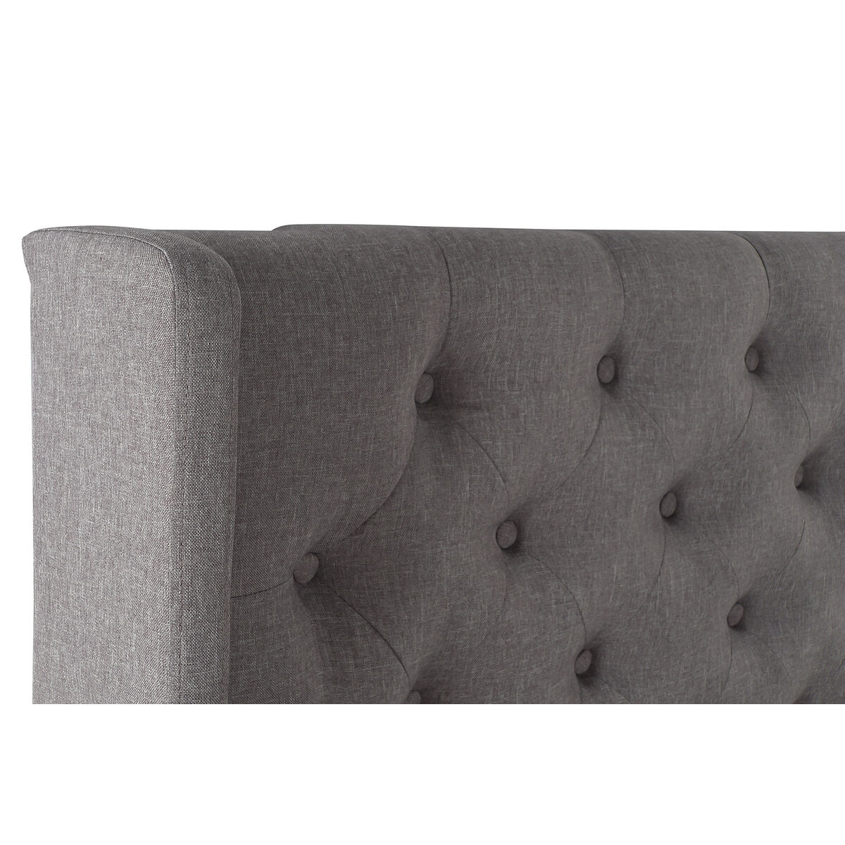 Sänggavel DKD Home Decor Grå Plast 194 x 20 x 170 cm - 4