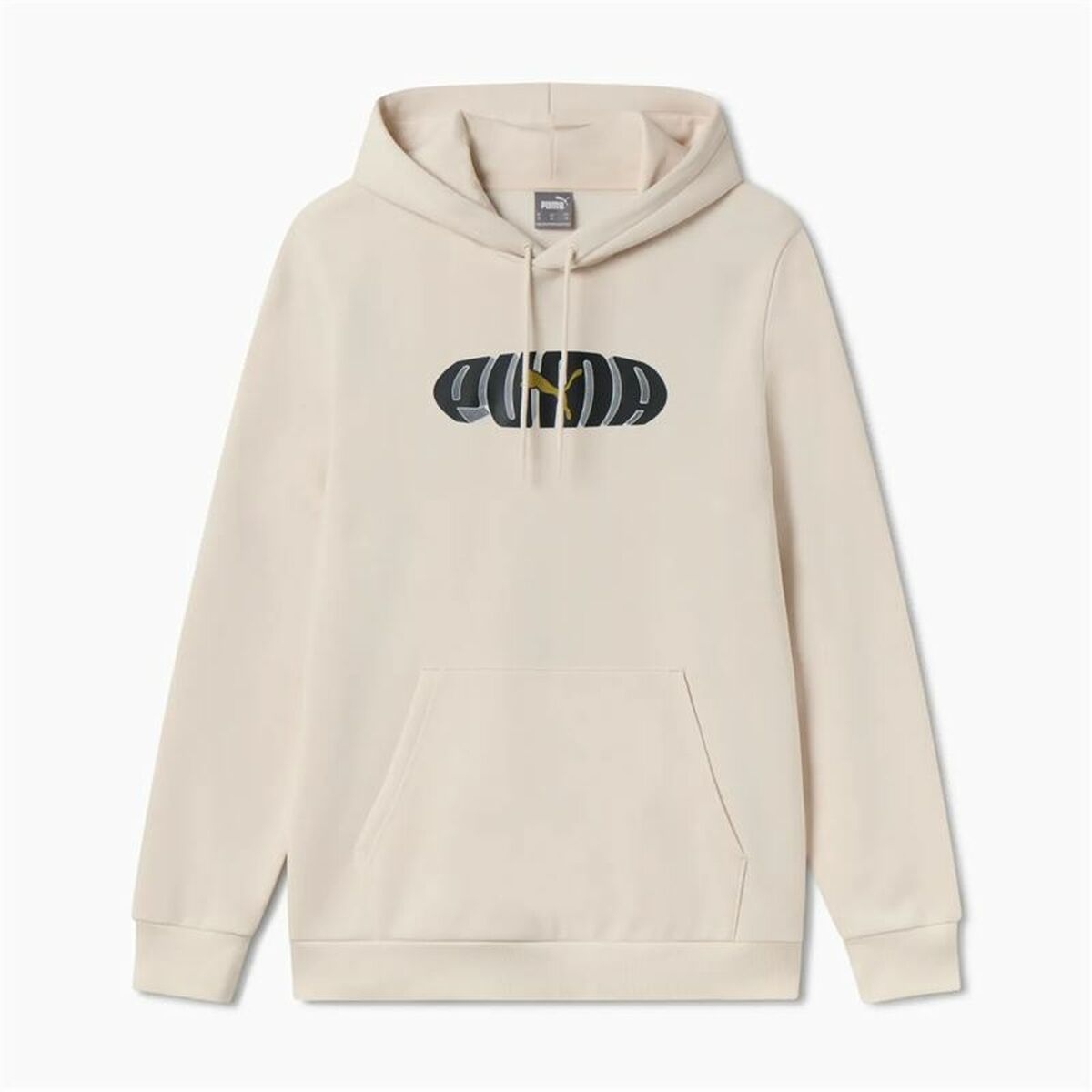 Tröja med huva Herr Puma Ess+ Graphic Hoodie Fl Beige