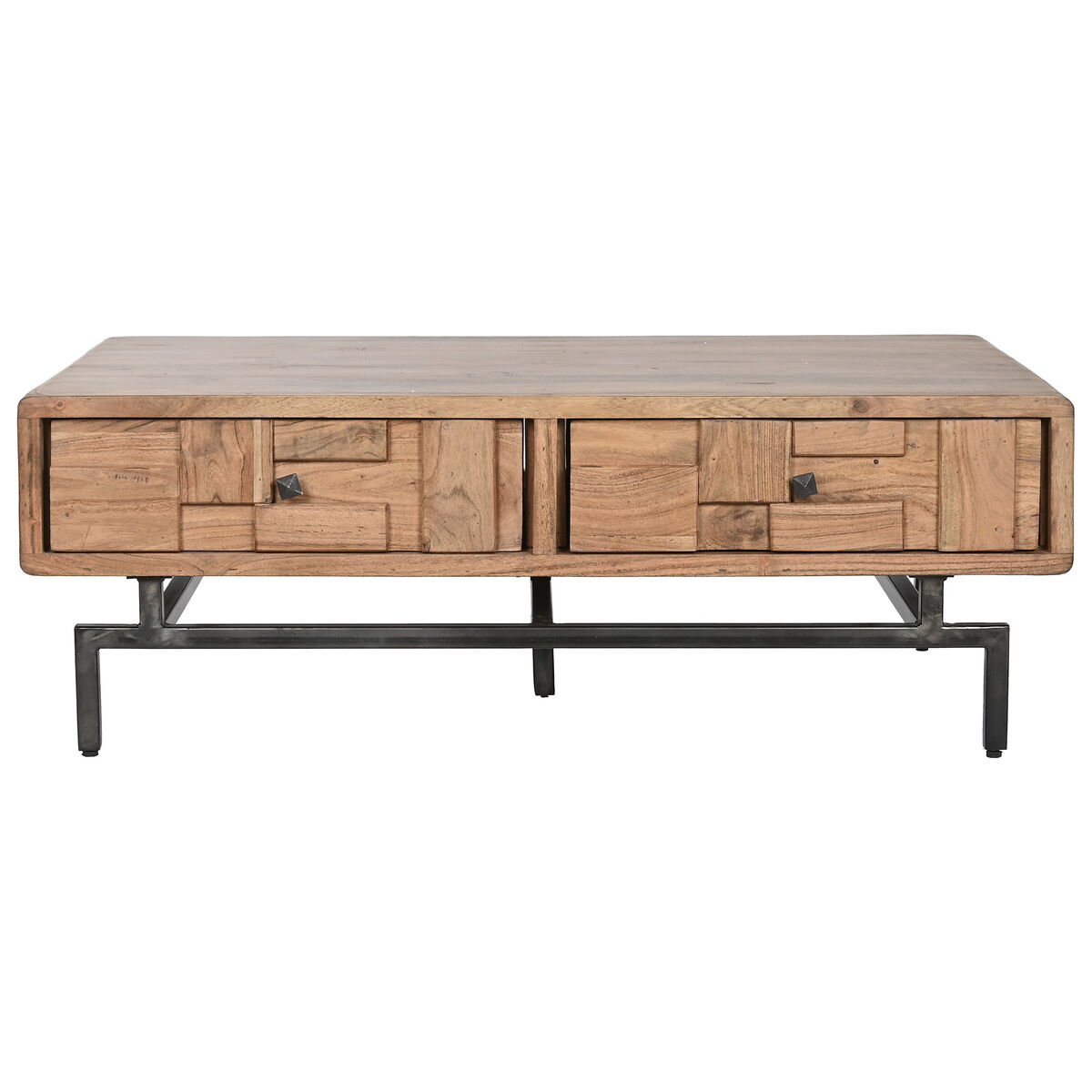 Soffbord Home ESPRIT Naturell Metall Akaciaträ 115 x 70 x 40 cm - 7