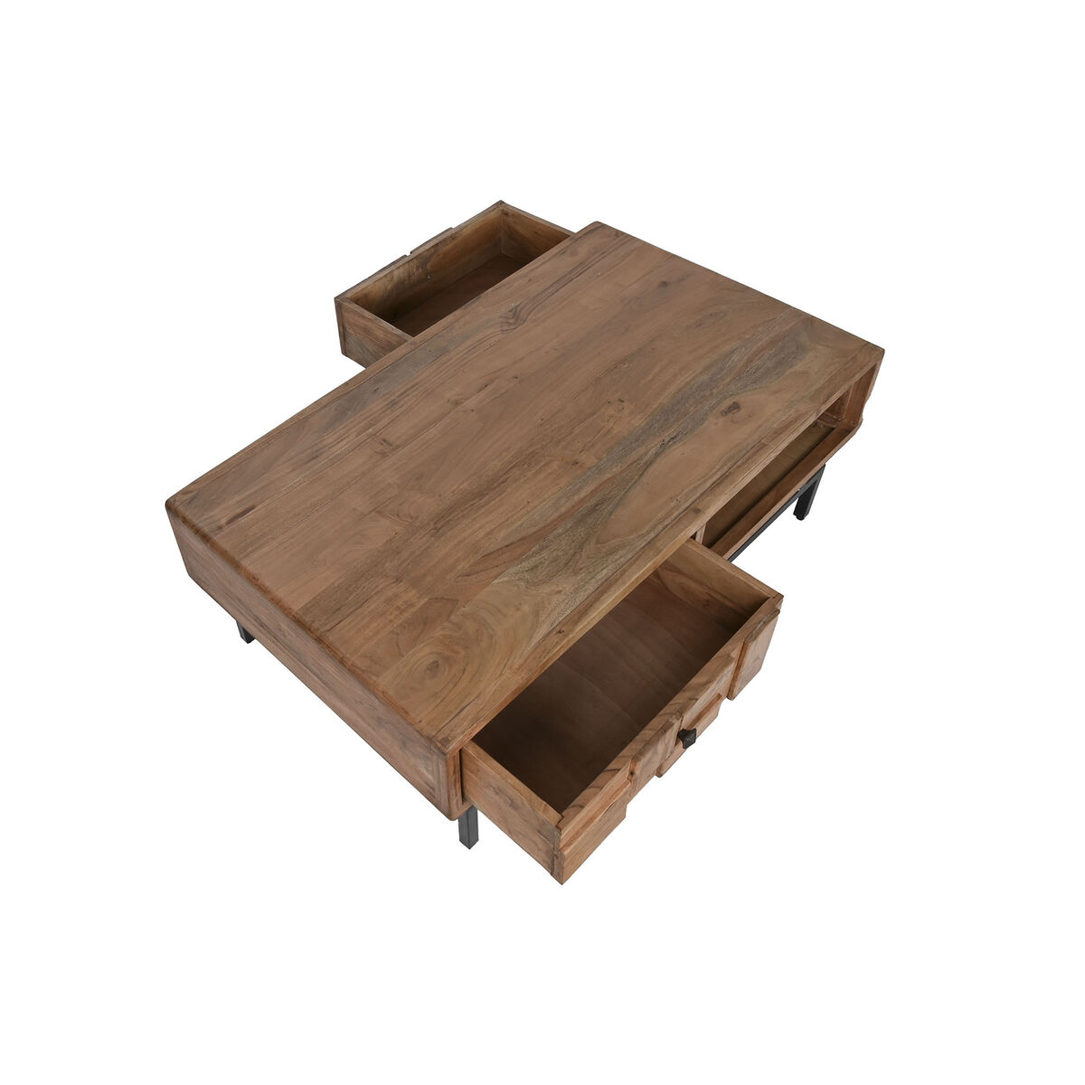 Soffbord Home ESPRIT Naturell Metall Akaciaträ 115 x 70 x 40 cm - 2