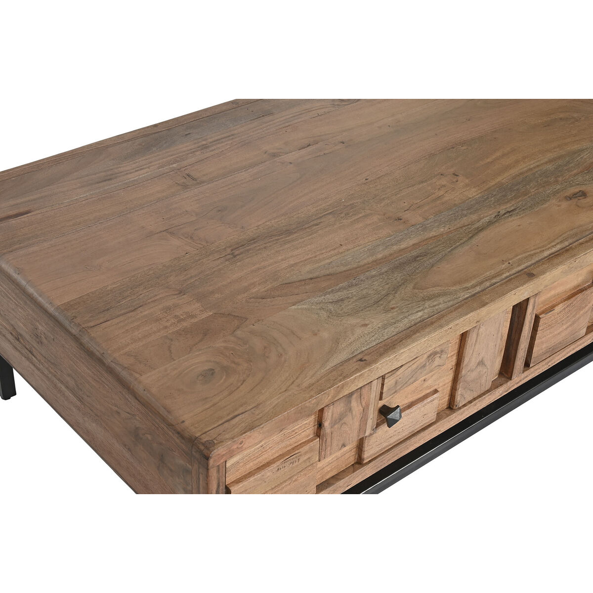 Soffbord Home ESPRIT Naturell Metall Akaciaträ 115 x 70 x 40 cm - 4