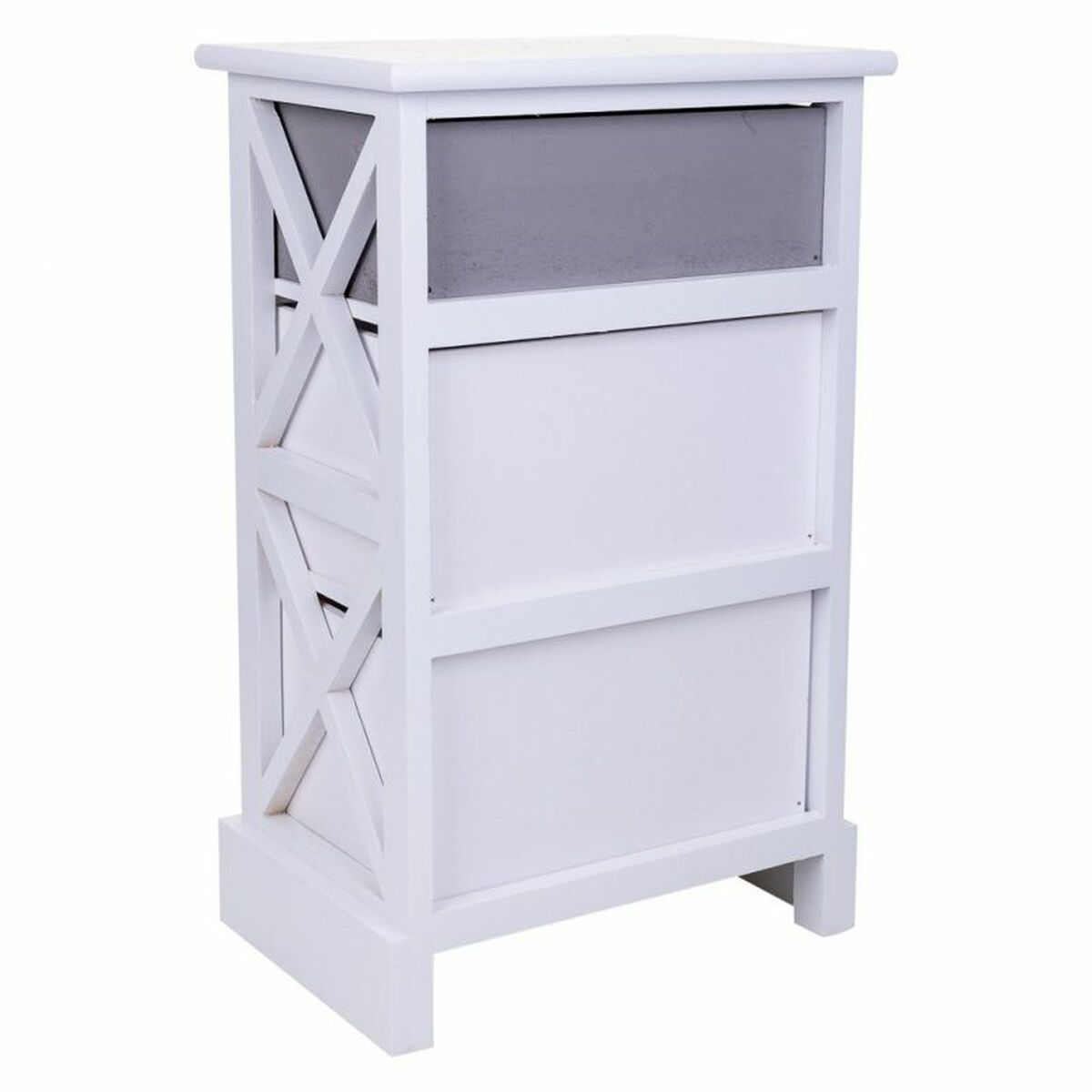 Nattduksbord Alexandra House Living Vit 25 x 57 x 35 cm - 5