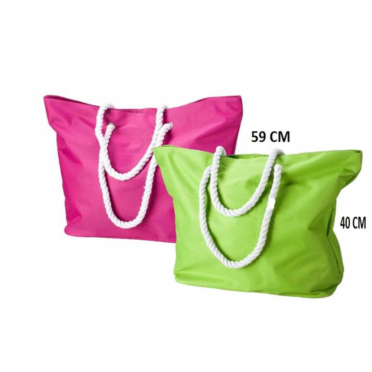 Strandväska Grön Rosa Oxford 59 x 19 x 40 cm - 4