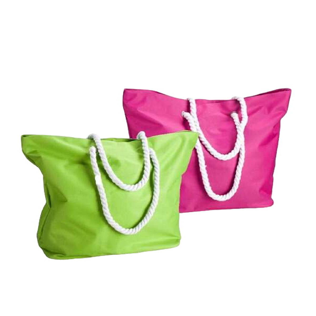 Strandväska Grön Rosa Oxford 59 x 19 x 40 cm - 2